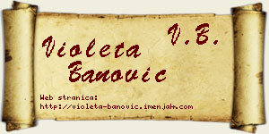 Violeta Banović vizit kartica
